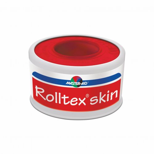 Master Aid Rolltex Skin Αυτοκόλλητη Επιδεσμική Ταινία 5m x 2.5cm Καφέ, 1 τεμάχιο